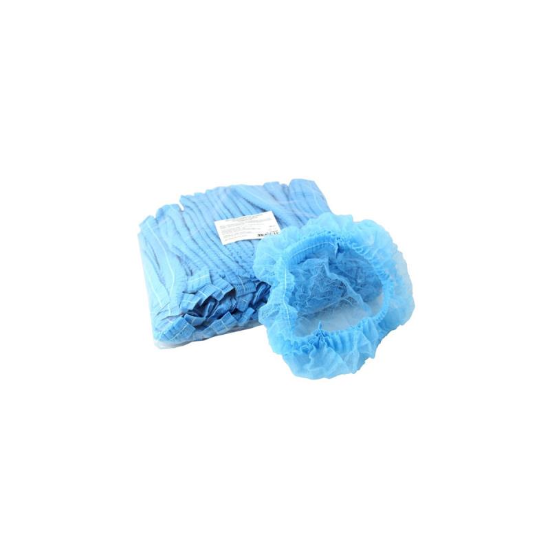 Изображение Шапочка Шарлотта клип берет нестерильная спанбонд голубая 12 г/м2 1шт Wuhan Lipharma 6700