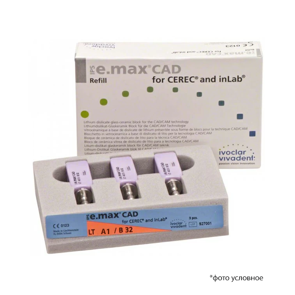 Изображение Емакс блоки / IPS e.max Cad Cerec/InLab Blocks LT A1 B32/3 648204