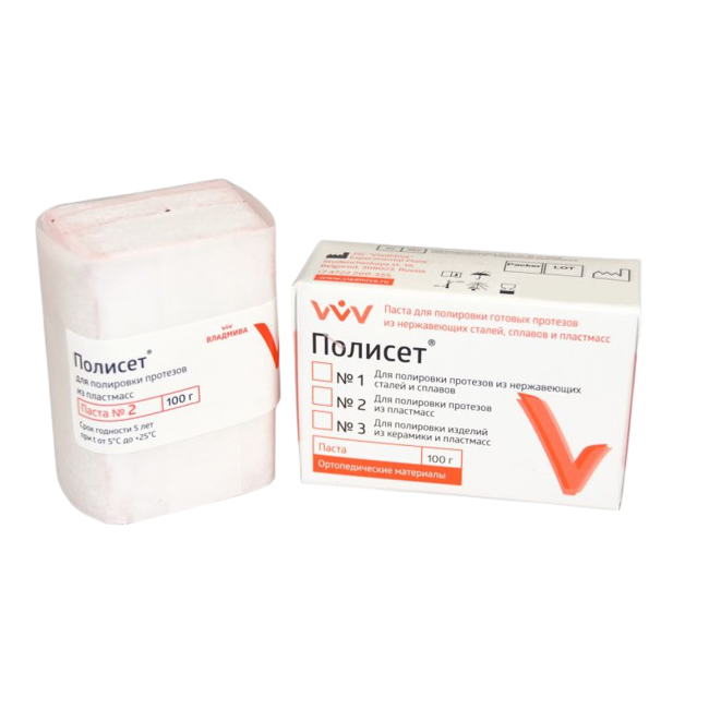 Изображение Полисет №2, паста для полирования протезов, 100гр