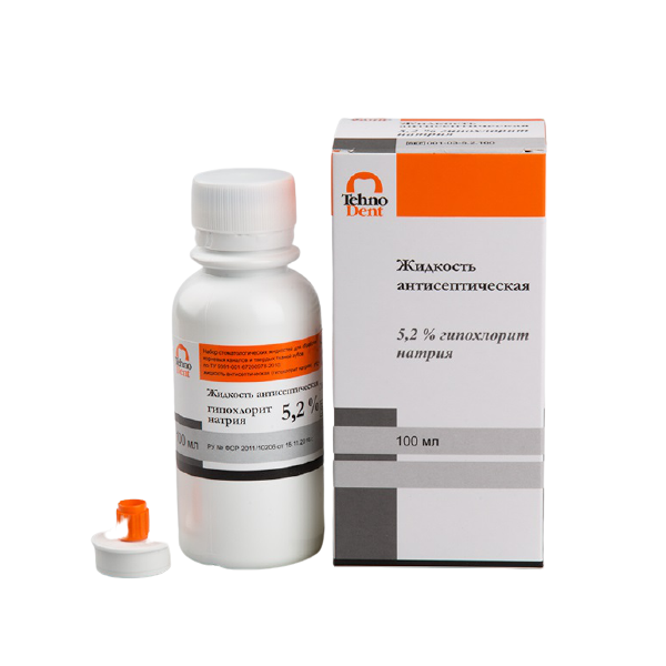 Изображение Жидкость для антисепт обработки (гипохлорит натрия 5,2%) флакон 100мл