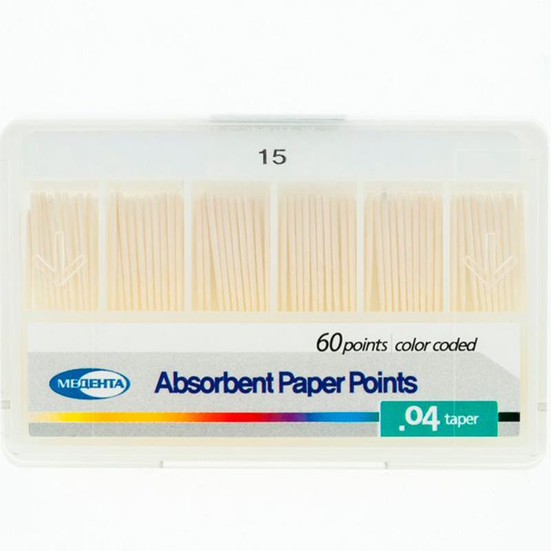 Изображение Штифты бумажные 04 №15 60шт Медента