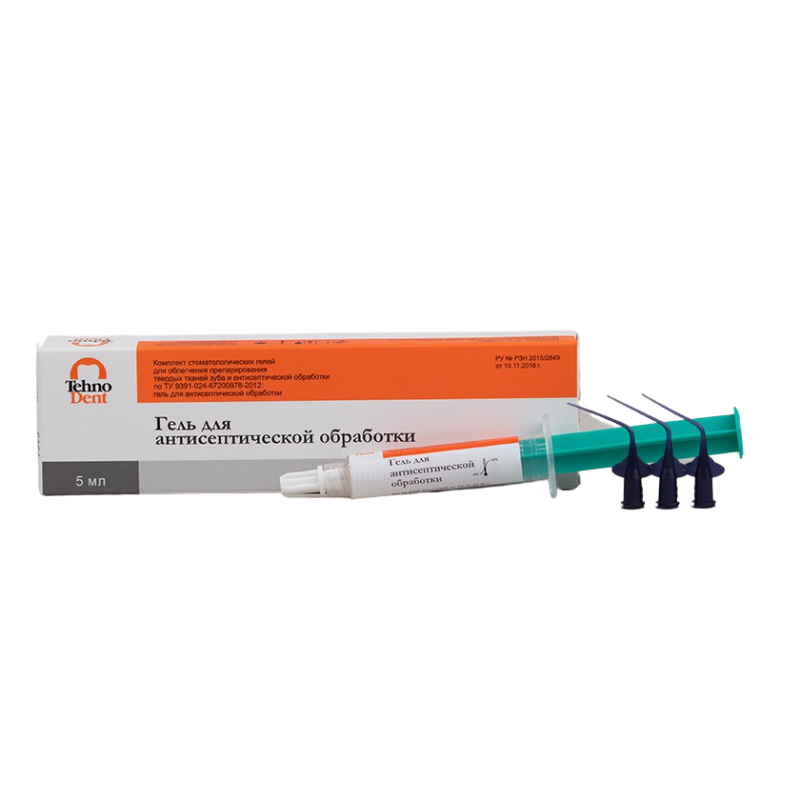 Изображение Гель для антисептический обработки (хлоргексидина биглюконат 2%), шприц, 5 мл