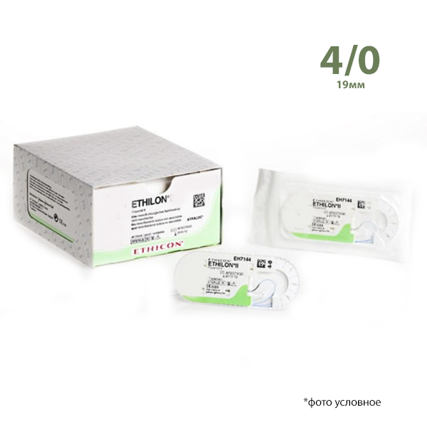 Изображение Этилон W1620Т 4/0 45см Прайм обратно-режущая 19мм 3/8 24шт синий